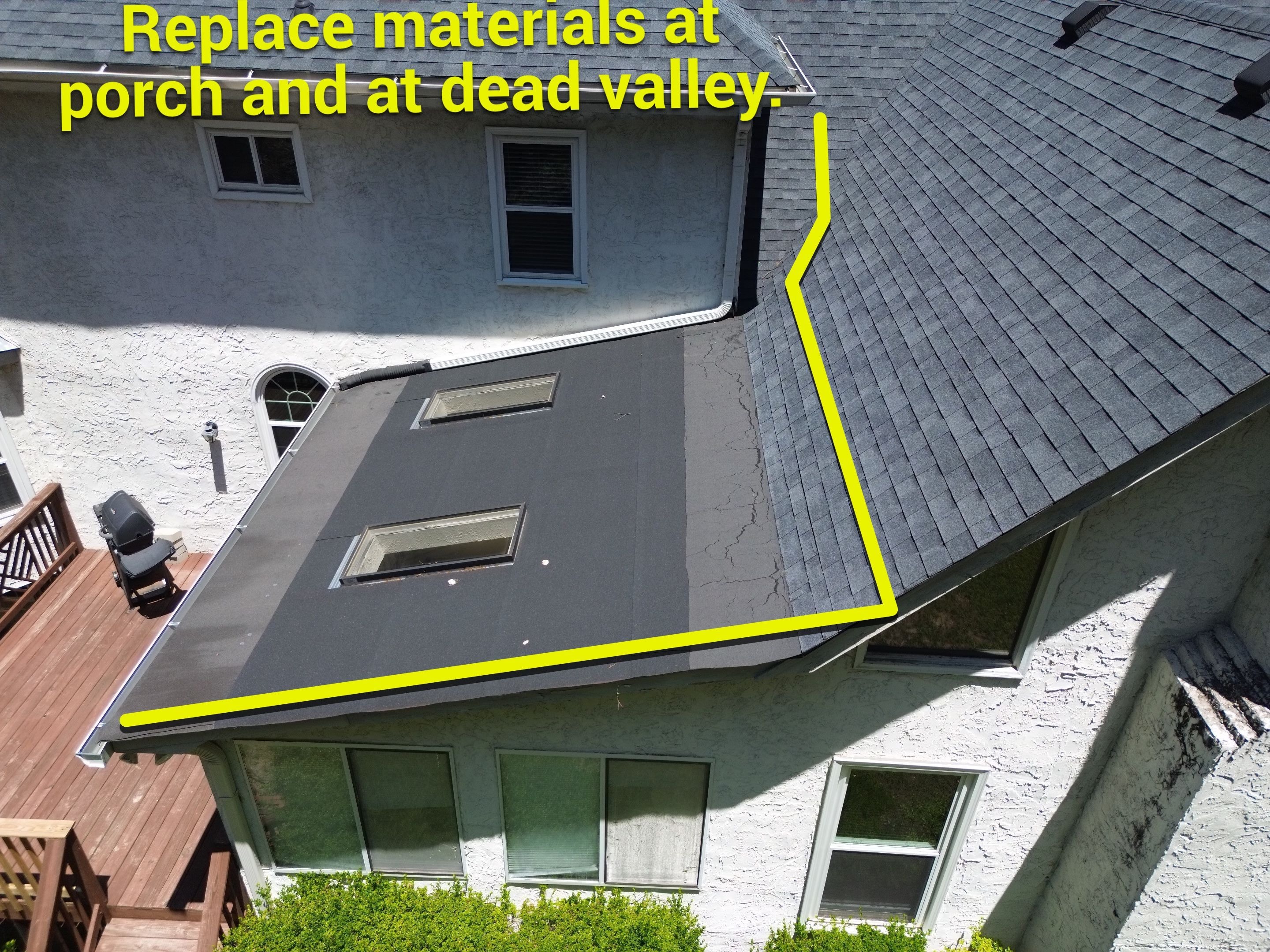 Low slope roof installation on Aubusson Trce Alpharetta GA
